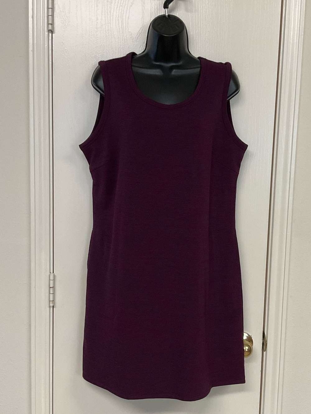 32 Degrees Cool Zella Burgundy Space Dye Sleeveless Shift Dress - L